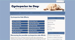 Desktop Screenshot of cyclosporinefordog.com